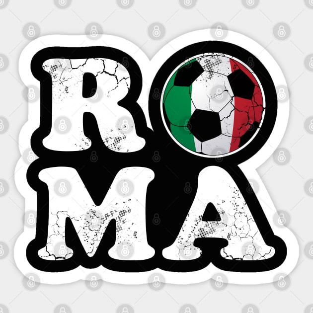 Roma Soccer Ball Italian Flag Italia Italy Football Rome Sticker by E